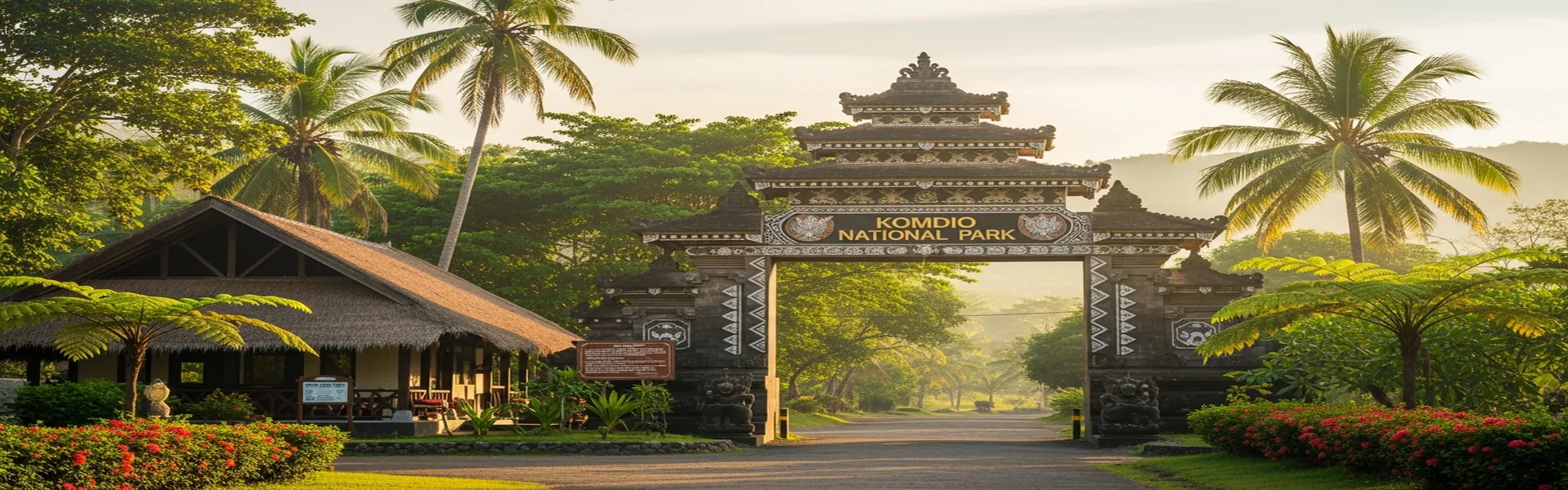 Komodo National Park entrance and conservation area
